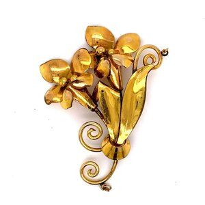 VTG Estate CA Carl Art 1/20th 12K Gold‎ Filled Flower Floral Brooch! 44